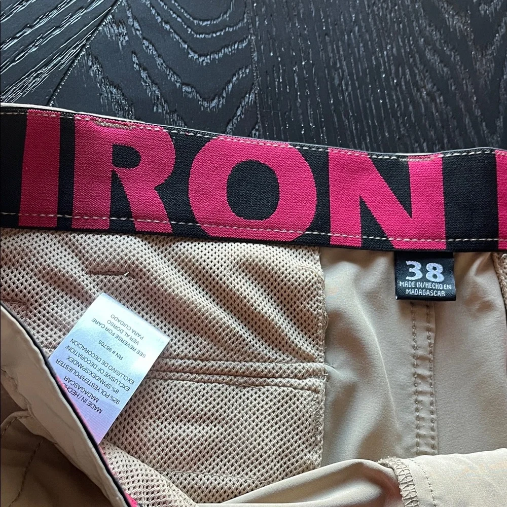 Iron Co Men's Khaki Stretch Cargo Outdoor Quick‎ Dry Shorts Size 38